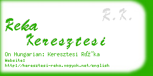 reka keresztesi business card